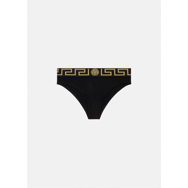 Women Greca Border Briefs - Black