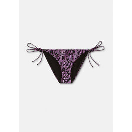 Women Versace Allover Bikini Bottoms - Black