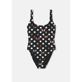 Women Butterflies One-piece Swimsuit - Black