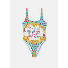Women Butterflies One-Piece Swimsuit - Blue