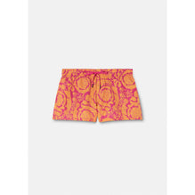 Men Barocco Silhouette Swim Shorts - Orange