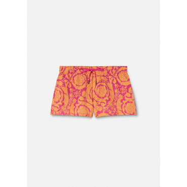 Men Barocco Silhouette Swim Shorts - Orange