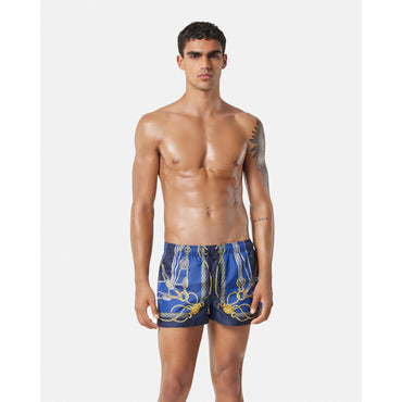 Men Versace Nautical Swim Shorts - Blue