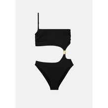 Women Greca Goddess Cutout Swimsuit - Black