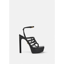 Women Greca Maze Platform Sandals 140 mm - Black