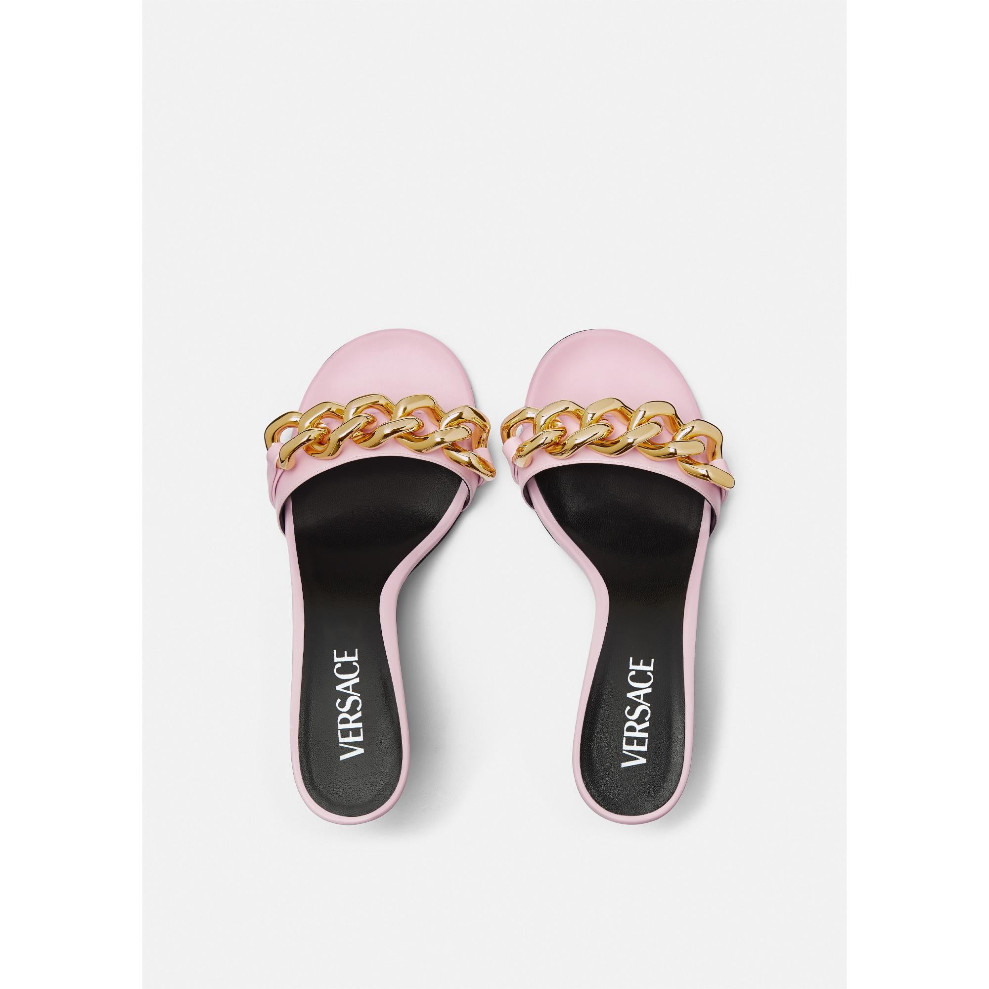 Women Chain Sandals 70 mm - Pink