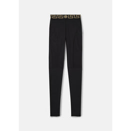 Women Greca Gym Leggings - Black