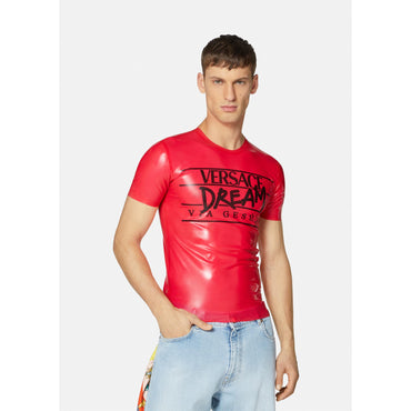 Men Dream Logo Latex T-Shirt - Pink