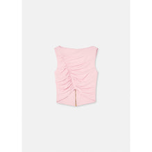 Women Medusa Zipper Crop Top - Pink
