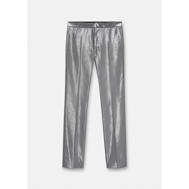 Men Suit Trousers - Silver