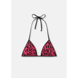 Women Versace Allover Reversible Bikini Top - Pink