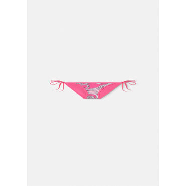 Women Silver Baroque Reversible Bikini Bottoms - Pink