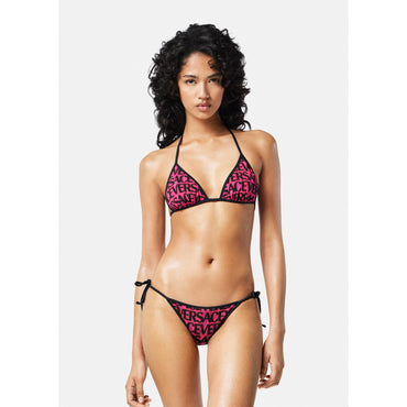 Women Versace Allover Reversible Bikini Bottoms - Pink