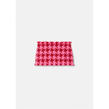 Women Frayed Tweed Mini Skirt - Pink