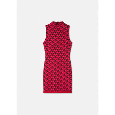 Women La Greca Jacquard Mini Dress - Pink