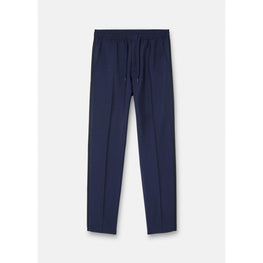 Men La Greca Jacquard Mohair Trousers - Navy