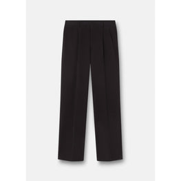 Men Wide Leg Formal Trousers - Black