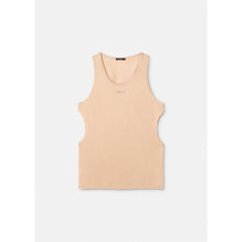 Men Cutout Tank Top - Beige
