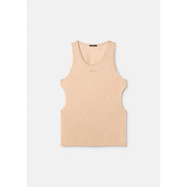 Men Cutout Tank Top - Beige