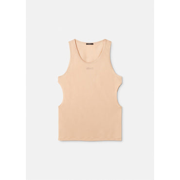 Men Cutout Tank Top - Beige