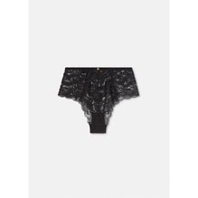 Women Lace High Waist Briefs - Black