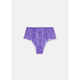 Women Lace High Waist Briefs - Purple
