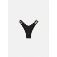 Women Greca Border Bikini Bottoms - Black