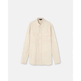 Men Barocco Silhouette Chambray Shirt - Beige