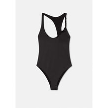 Women Rolled One-Piece Swimsuit - Black