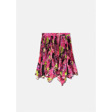 Women Logo Orchid Pleated Skirt - Multicolor