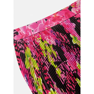 Women Logo Orchid Pleated Skirt - Multicolor