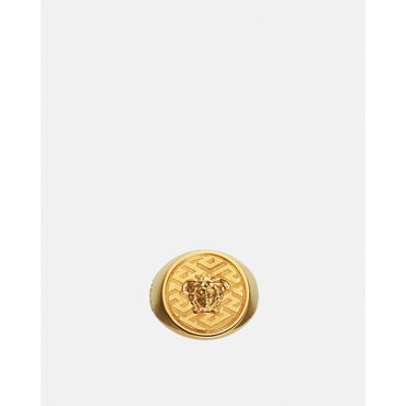 Men La Greca Medusa Ring - Gold