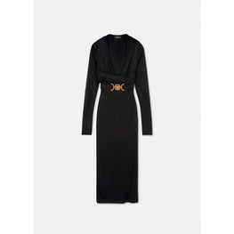 Women Medusa '95 Hoodie Midi Dress - Black
