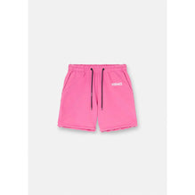 Women Distressed Logo Sweat Shorts - Pink