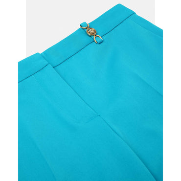 Women Flared Tailored Trousers - Blue