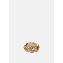 Women Medusa Crystal Ball Ring - Gold