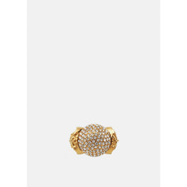 Women Medusa Crystal Ball Ring - Gold