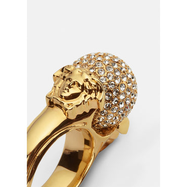 Women Medusa Crystal Ball Ring - Gold