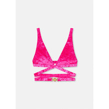 Women Medusa '95 Velvet Bikini Top - Pink