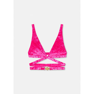 Women Medusa '95 Velvet Bikini Top - Pink