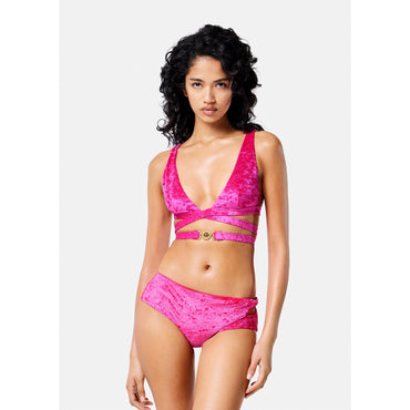 Women Medusa '95 Velvet Bikini Top - Pink