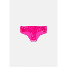 Women Rolled Velvet Bikini Bottoms - Pink