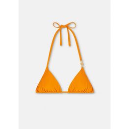 Women Versace Allover Invisible Bikini Top - Orange