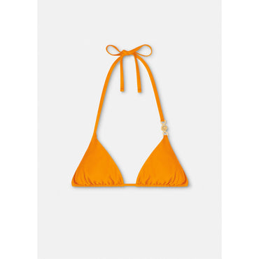 Women Versace Allover Invisible Bikini Top - Orange