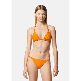 Women Versace Allover Invisible Bikini Top - Orange