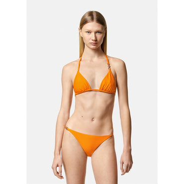 Women Versace Allover Invisible Bikini Top - Orange