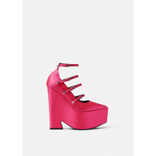 Women Tempest Satin Platform Pumps 170 mm - Pink
