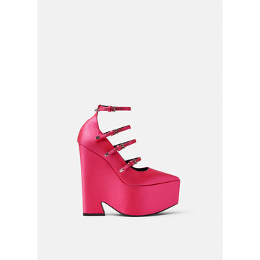 Women Tempest Satin Platform Pumps 170 mm - Pink