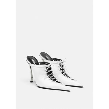 Women Pin-Point Mules 110 mm - White