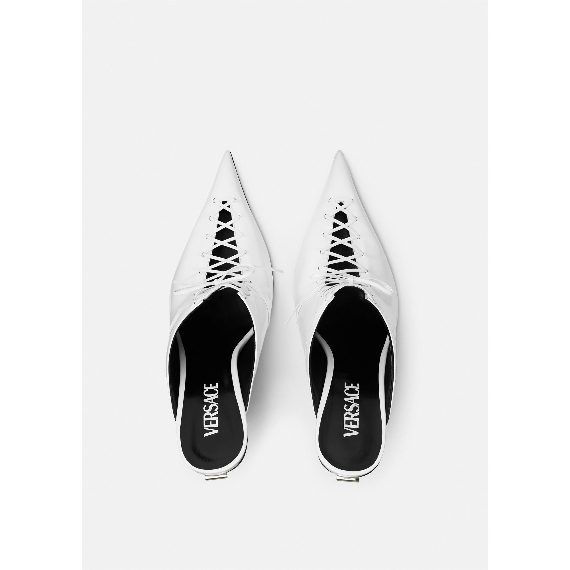 Women Pin-Point Mules 110 mm - White
